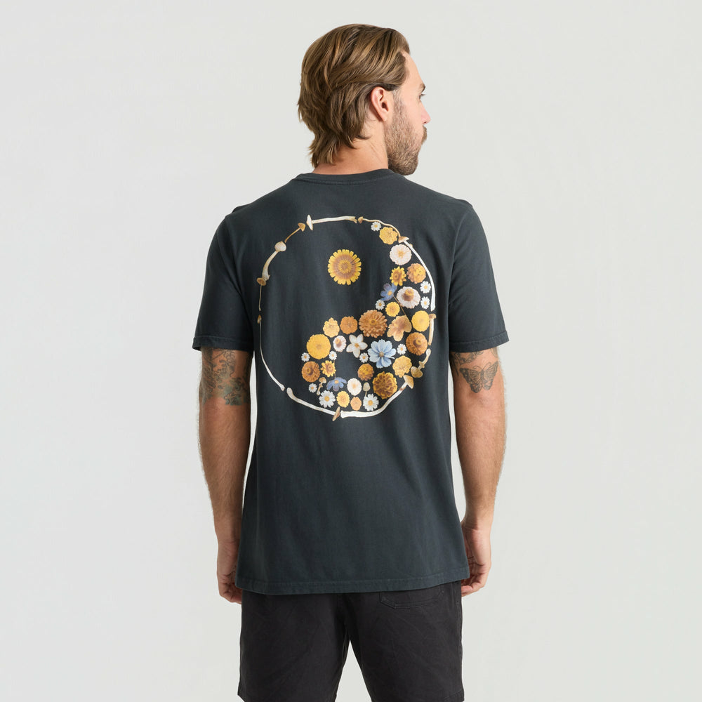 Yin Yang Forage Premium Tee in Washed Black