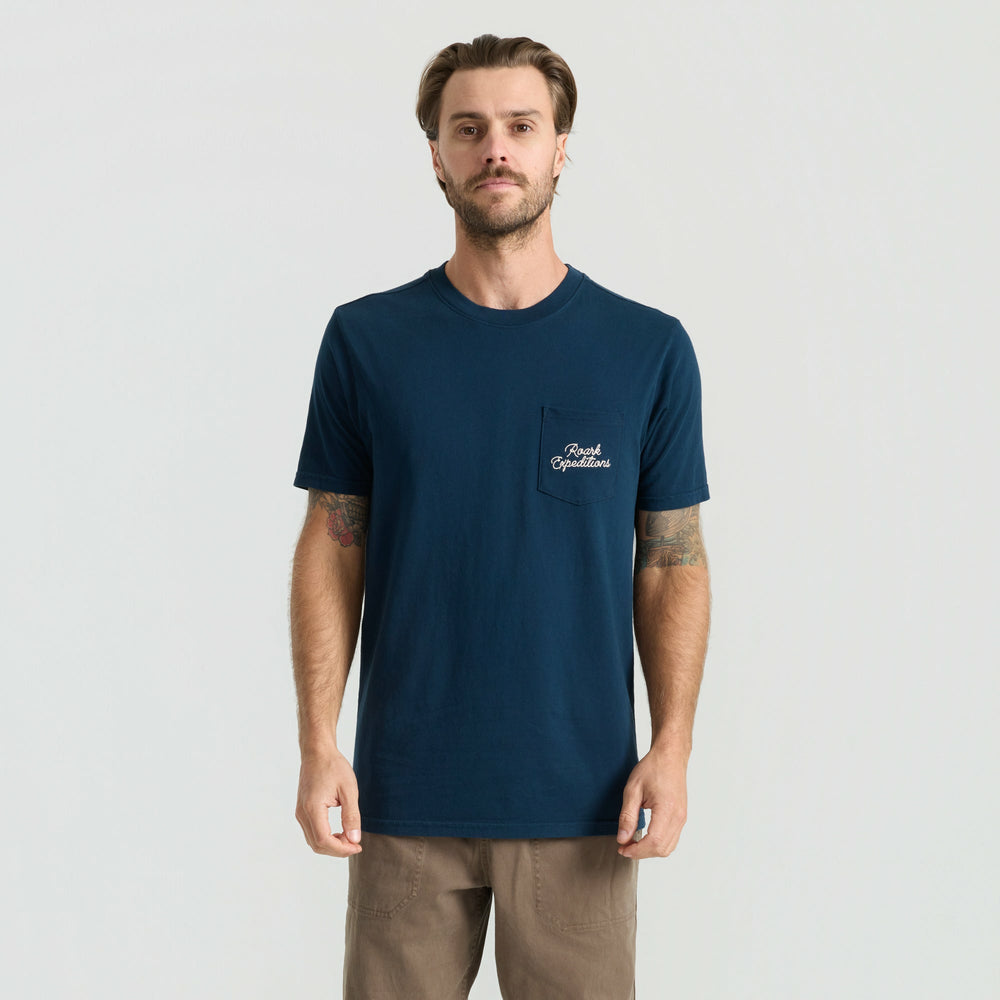 Expeditions Pocket Premium Tee in Navy