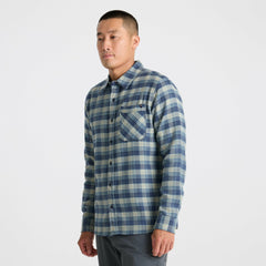 Crossroads Organic Cotton Flannel in Deep Blue