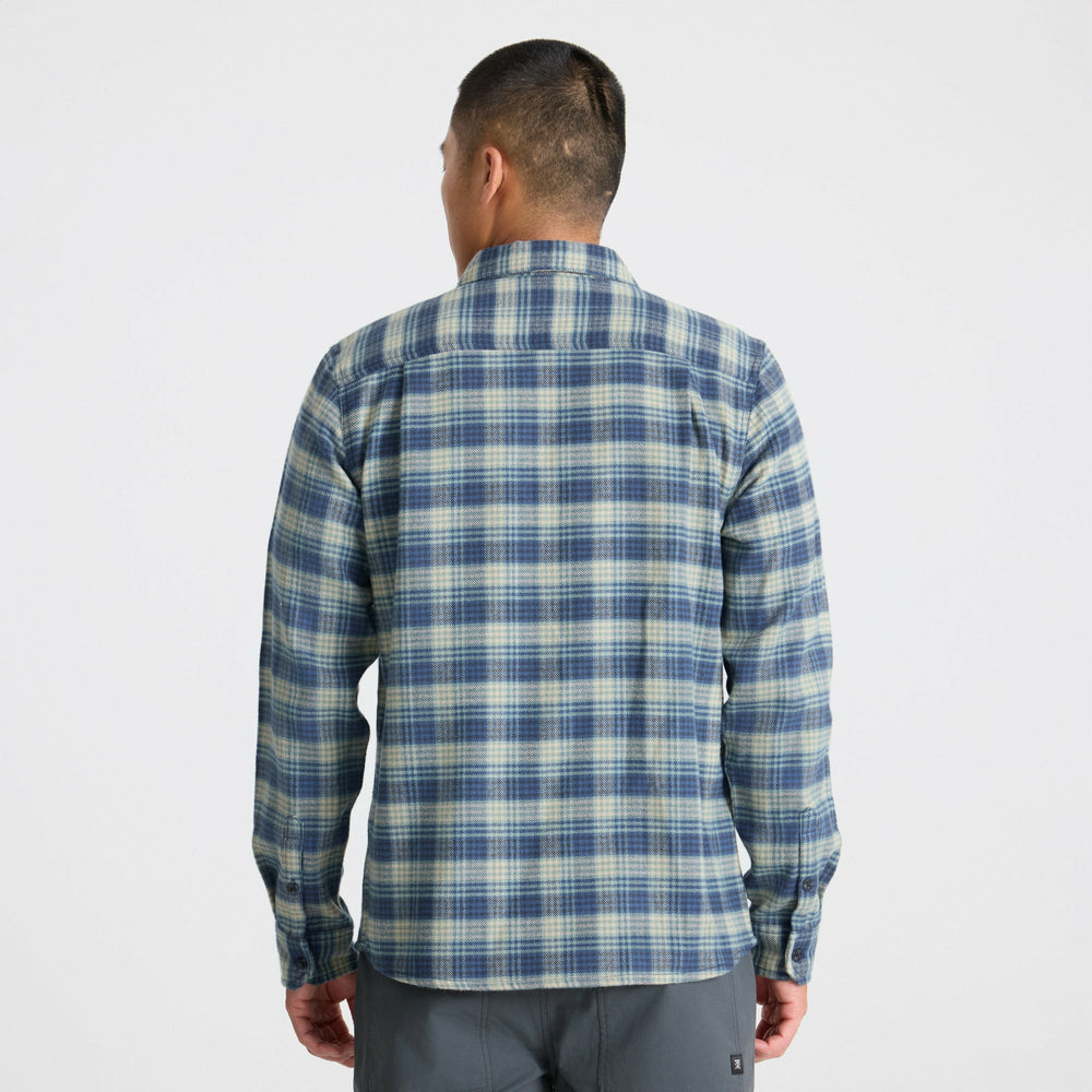 Crossroads Organic Cotton Flannel in Deep Blue