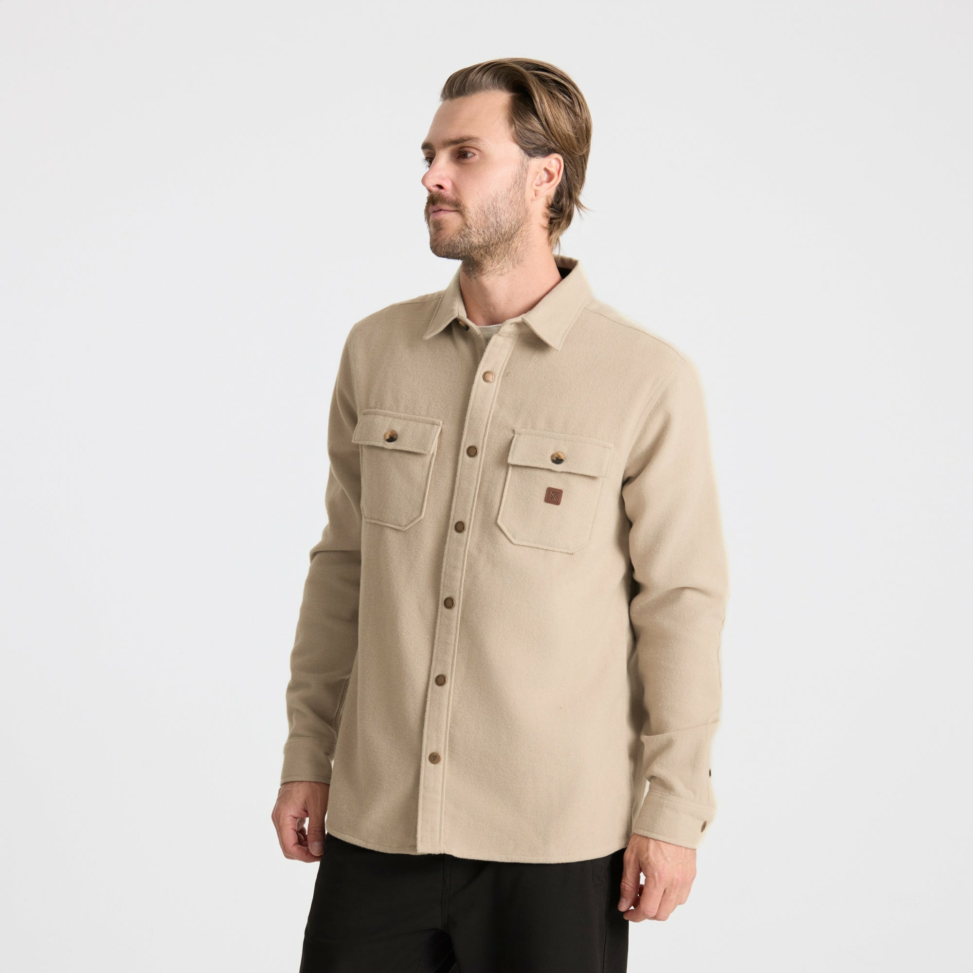 Nordsman Flannel in Fossil