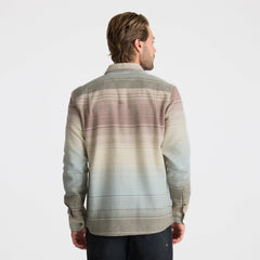 Crossroads Organic Cotton Flannel in Fossil Stripe