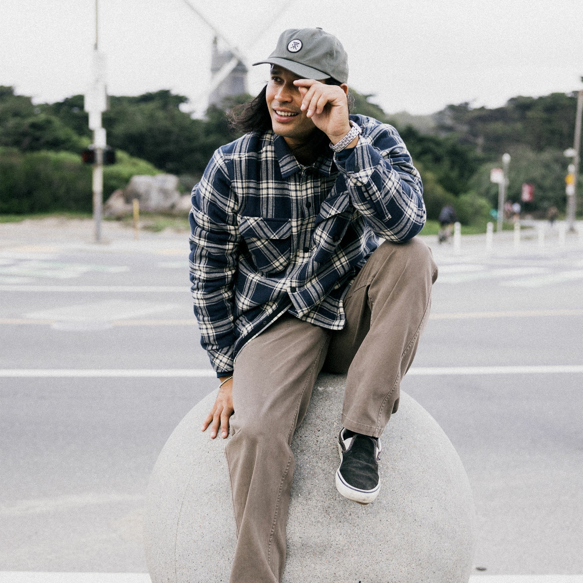 Backwoods Overshirt Jacket Flannel in Navy