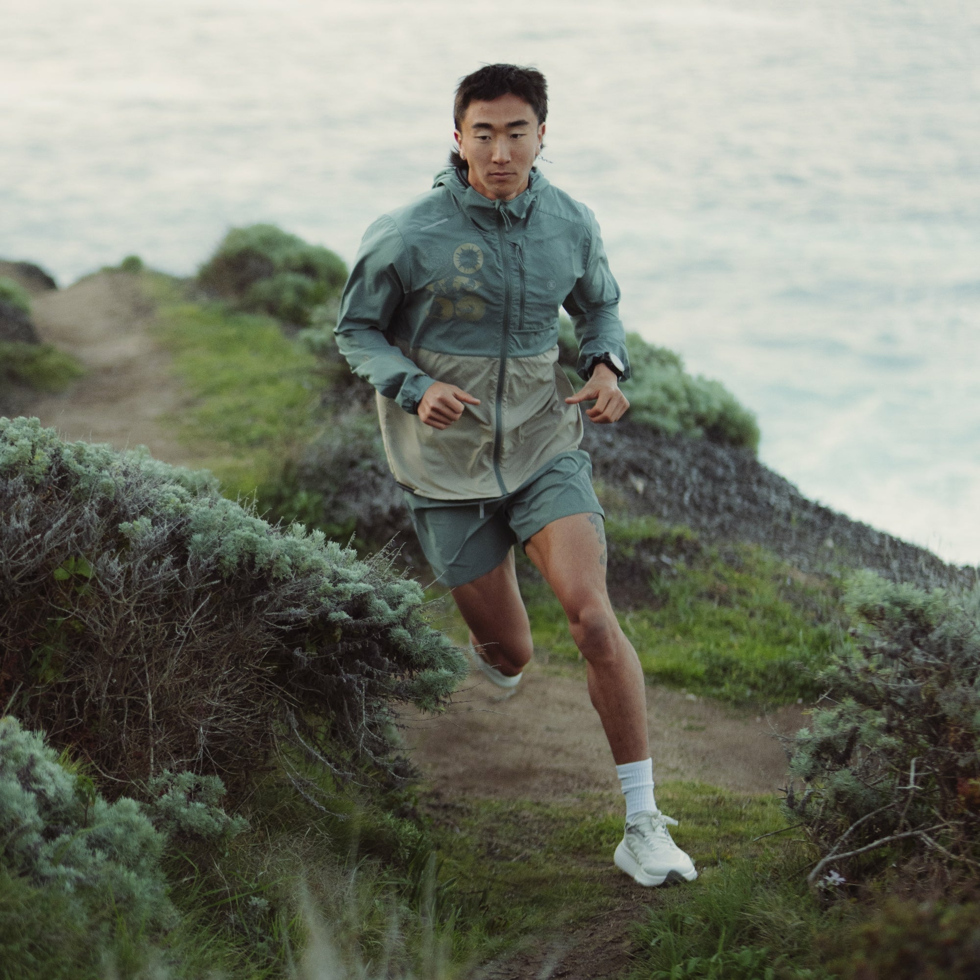 Secondwind 3.0 Jacket in Slate Green/Tan