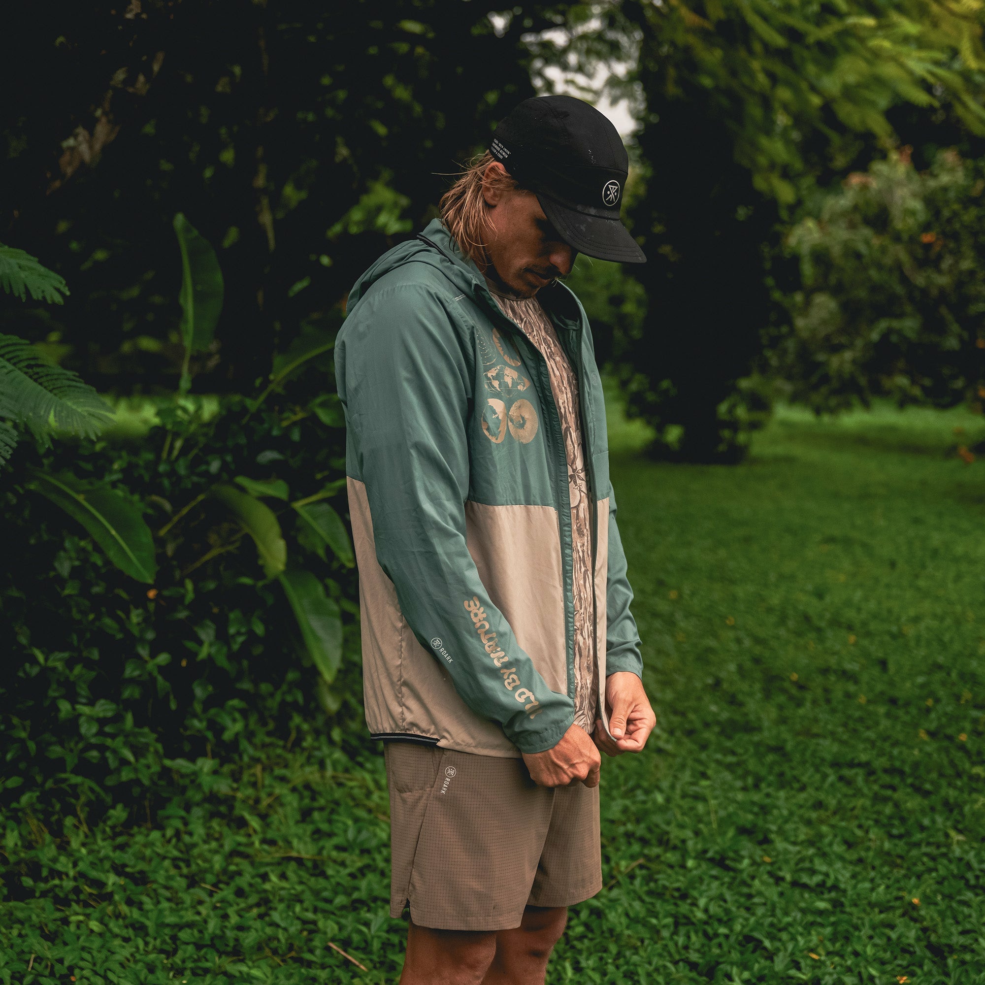 Secondwind 3.0 Jacket in Slate Green/Tan