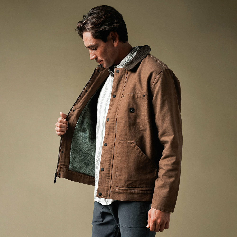 Open Roads Waxed Canvas Jacket in Otter
