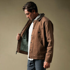 Open Roads Waxed Canvas Jacket in Otter