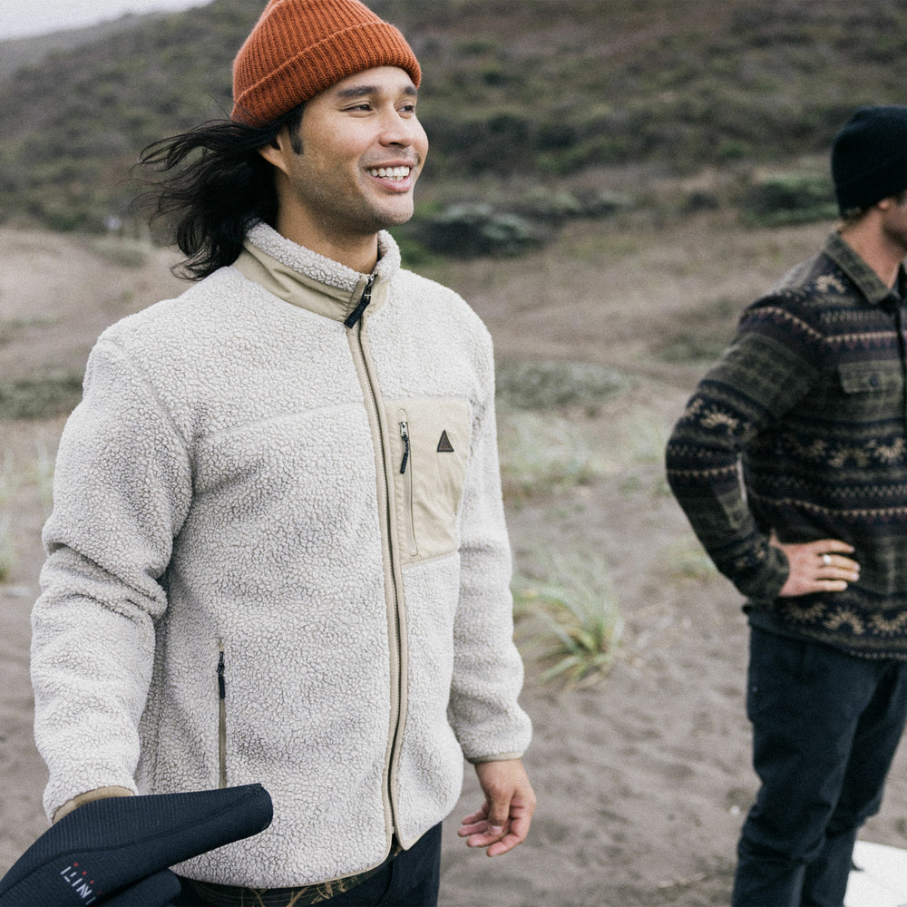 Campover Fleece Zip Hoodie in Khaki