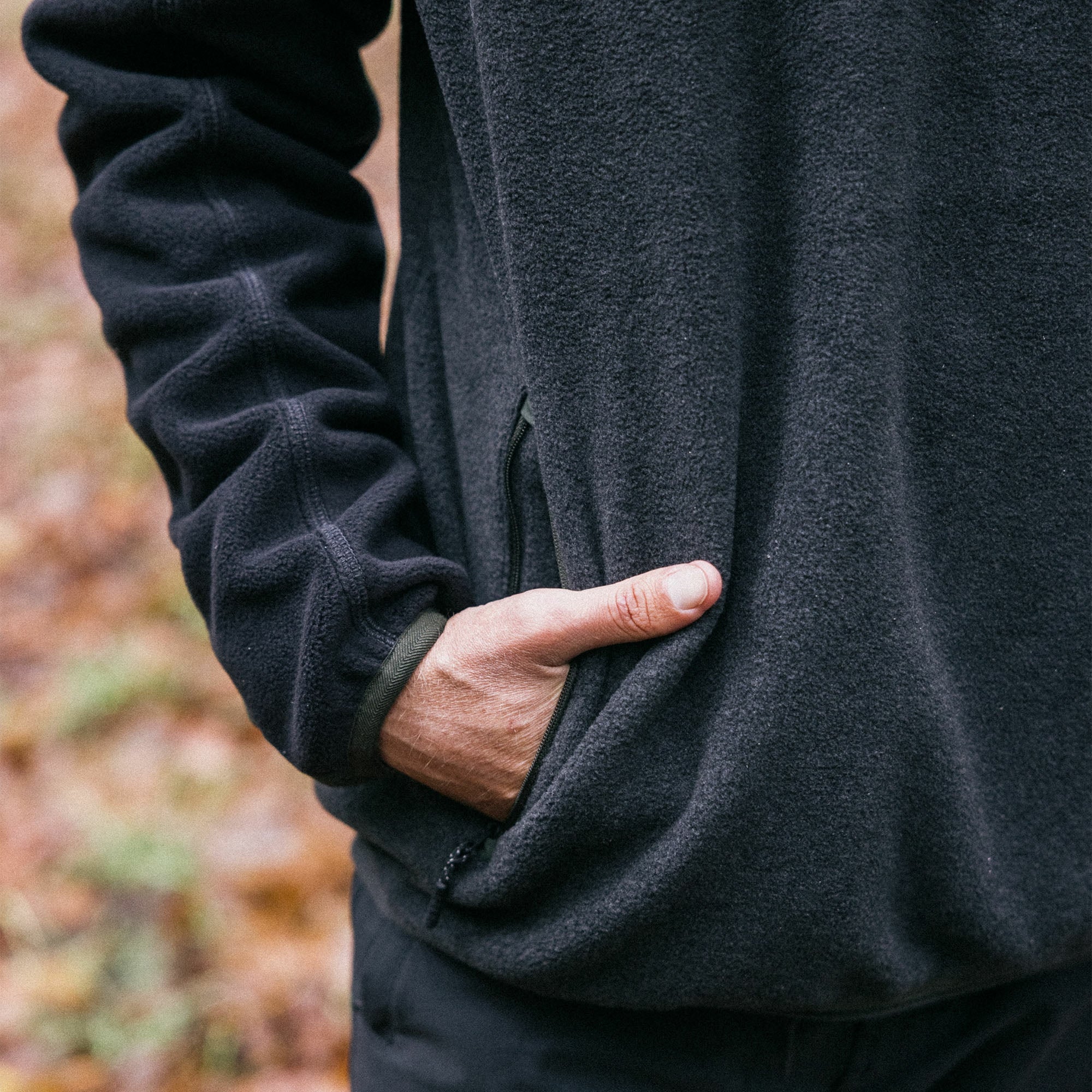 Campover Fleece Mock Hoodie in Onyx