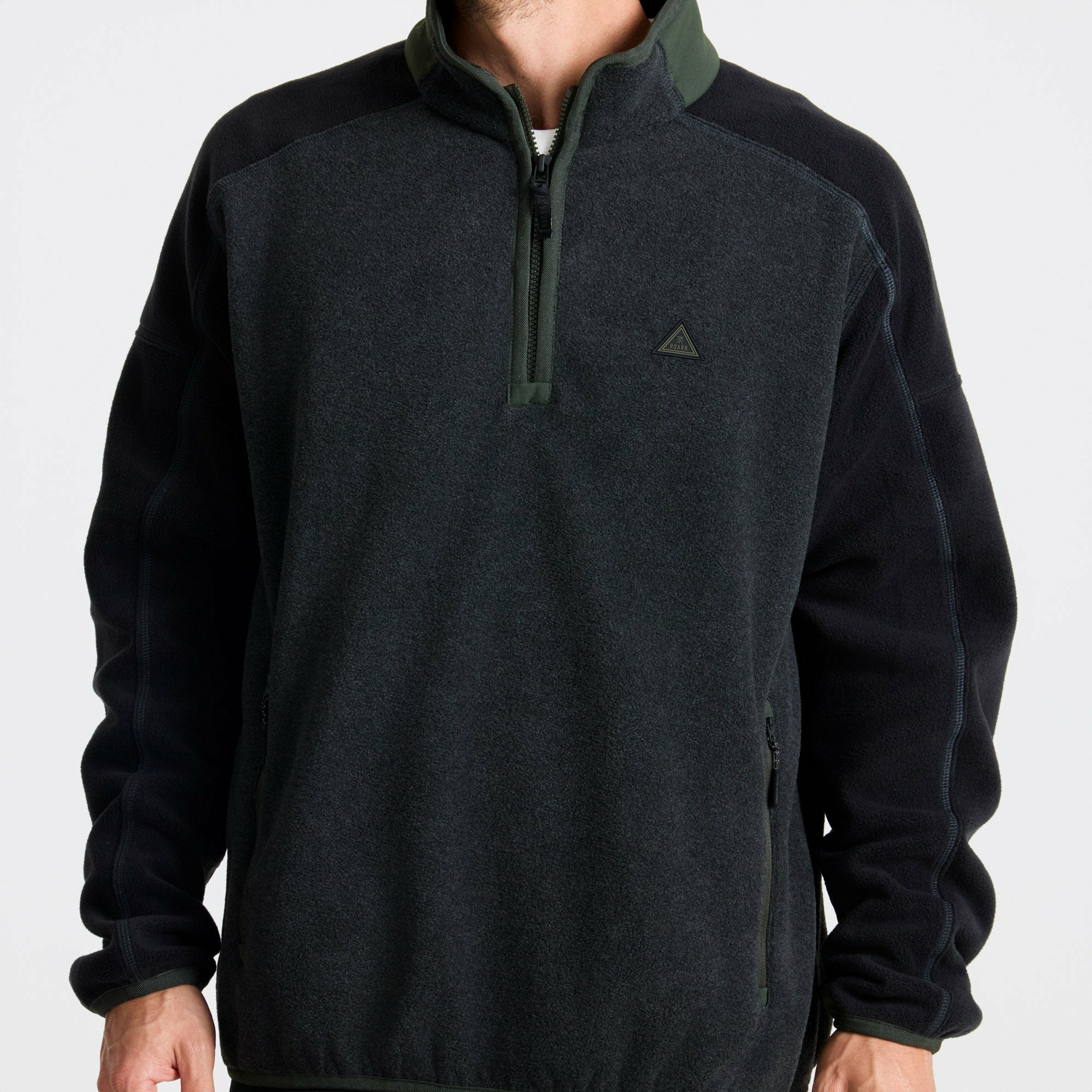 Campover Fleece Mock Hoodie in Onyx
