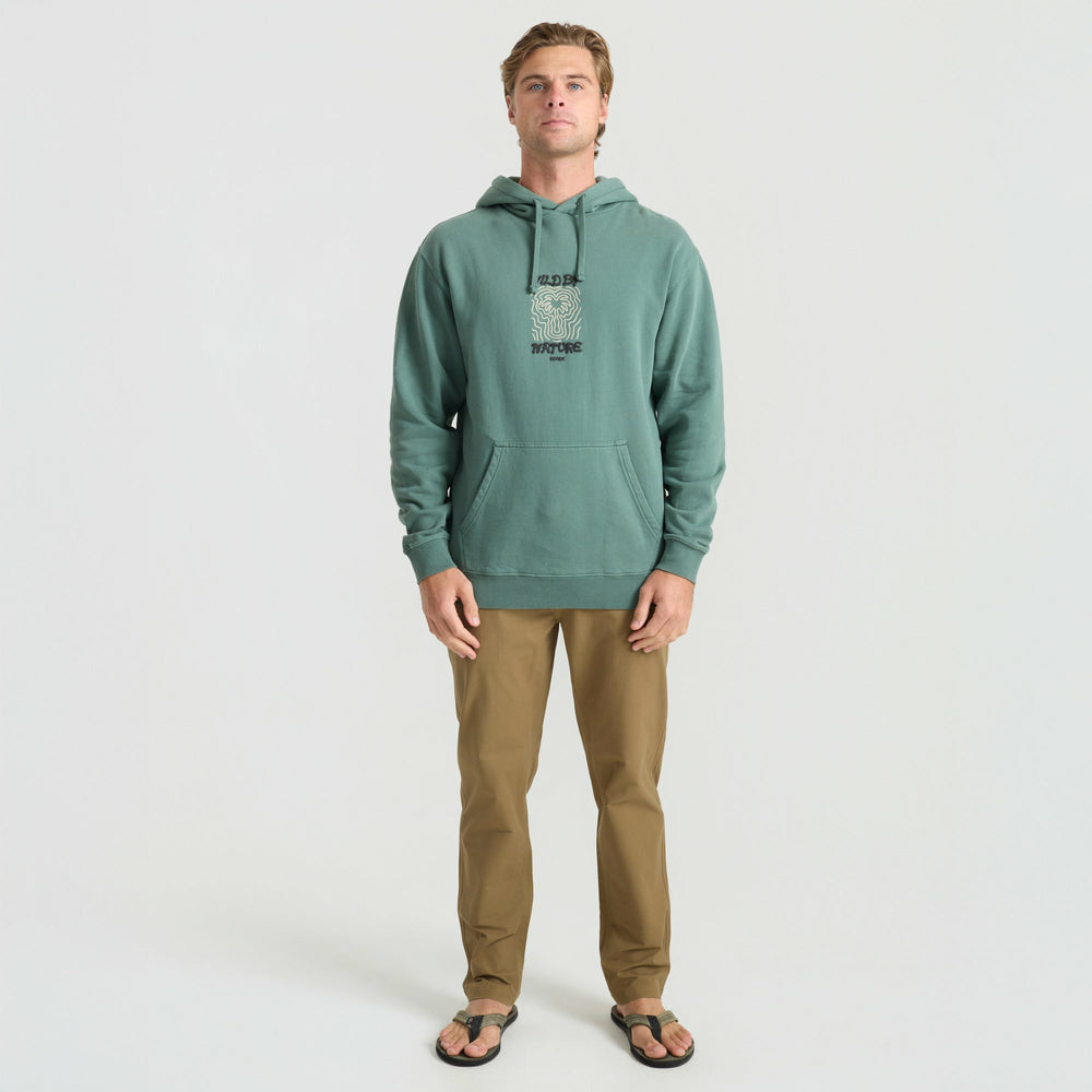 Wild By Nature Hoodie in Slate Green