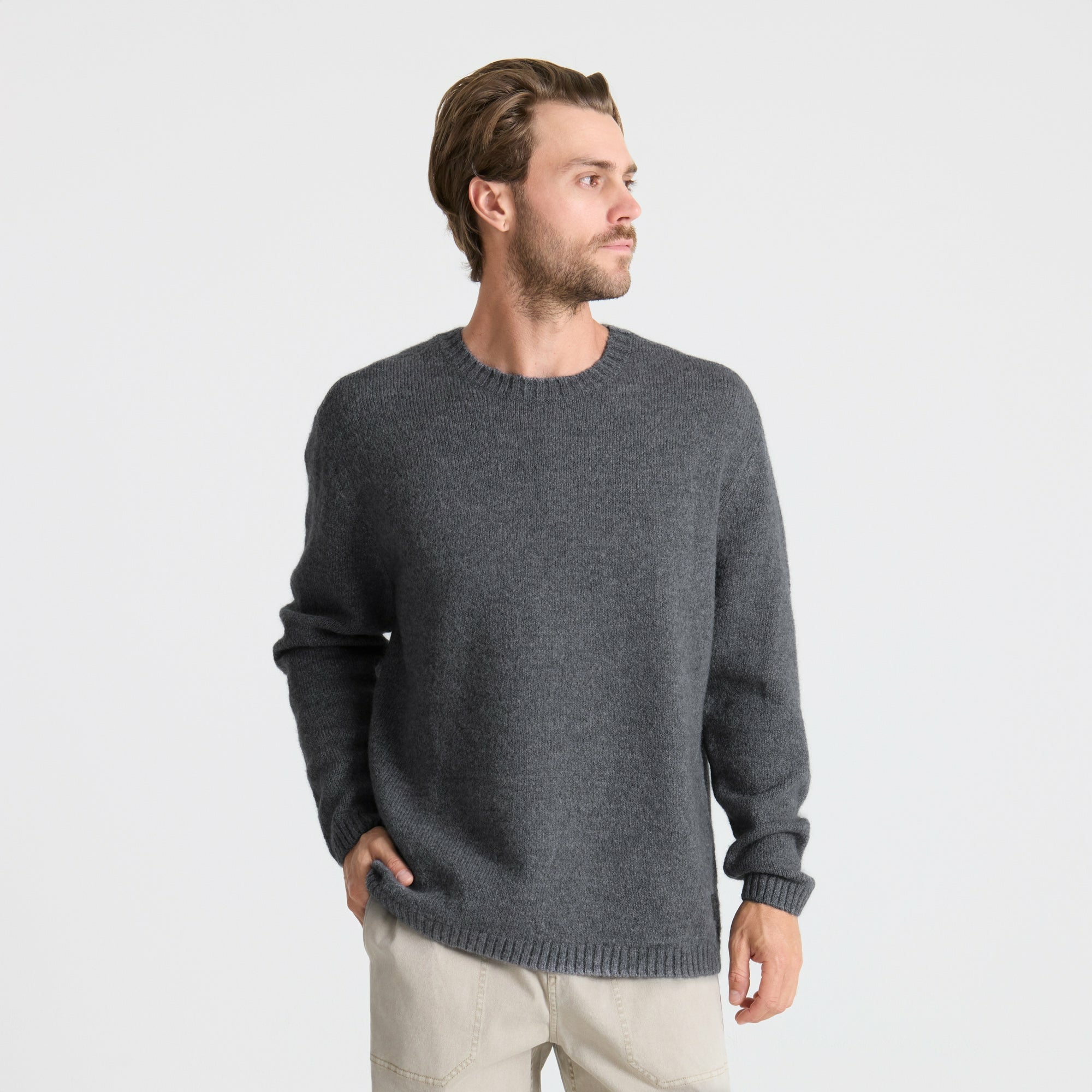 Nordsman Wool Sweater in Charcoal