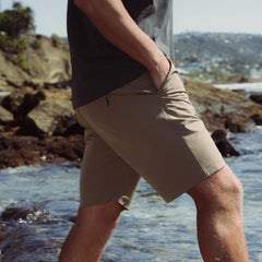Hytide Hybrid Shorts in Dark Khaki