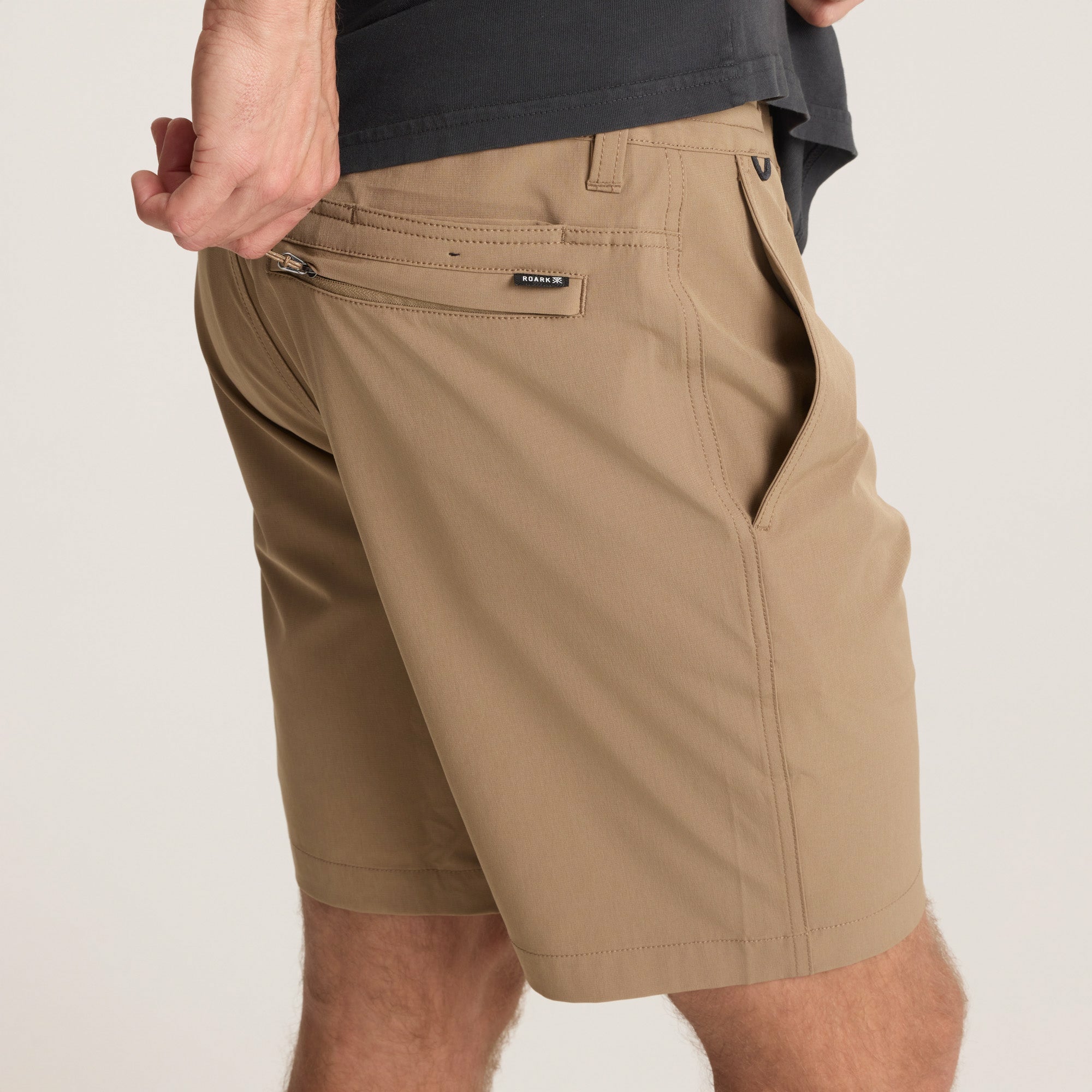 Hytide Hybrid Shorts in Dark Khaki