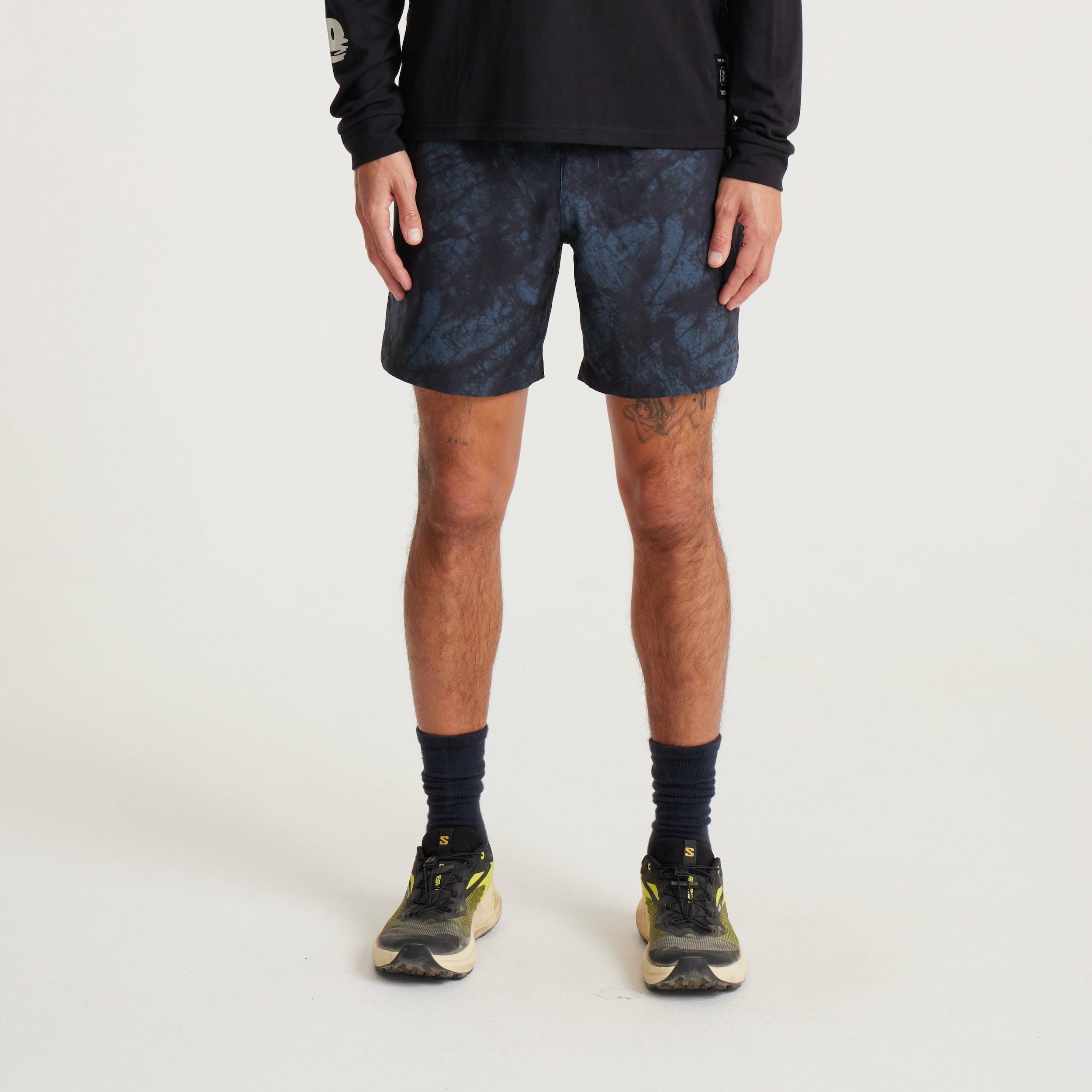 Serrano Active Stretch Shorts in Navy Tie Die