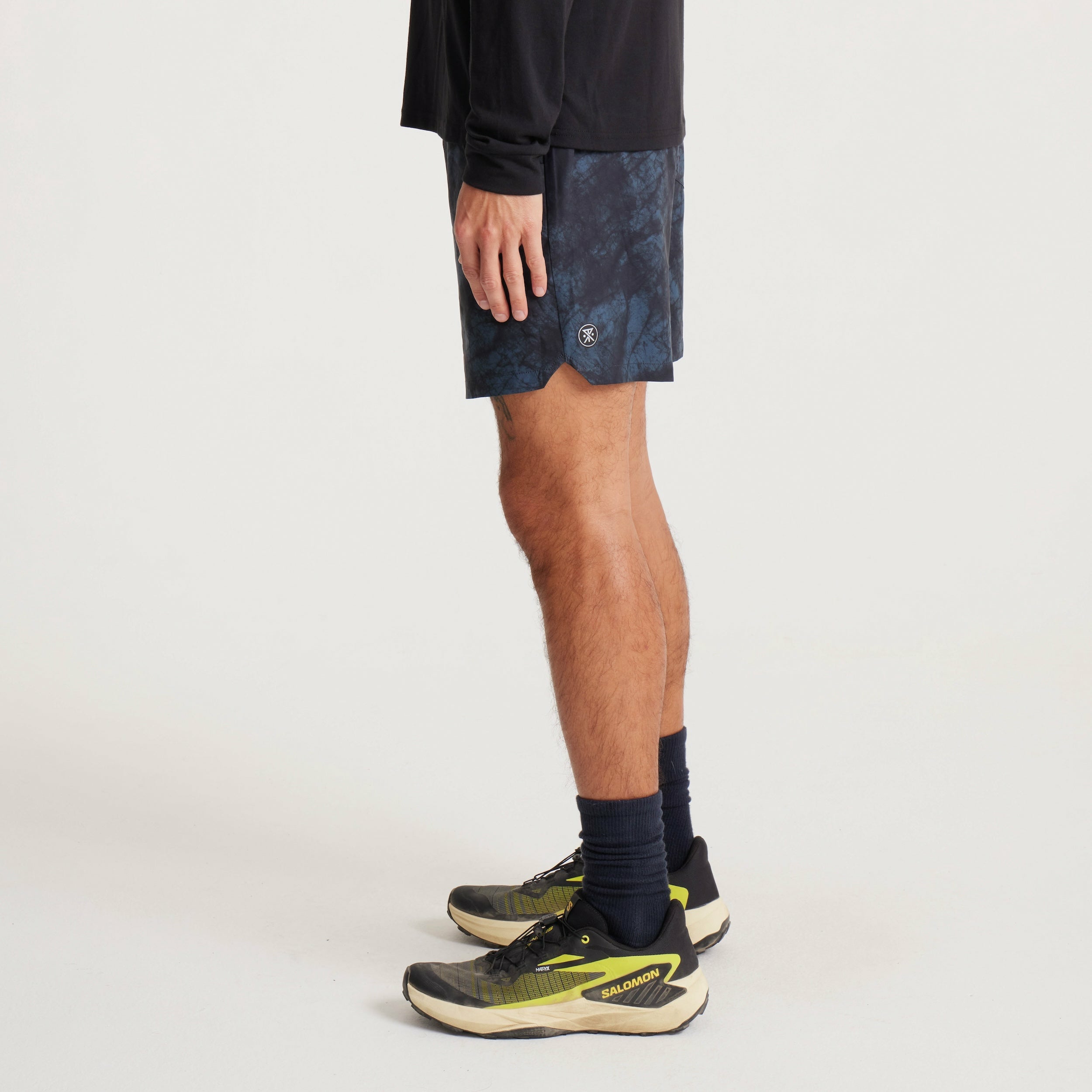 Serrano Active Stretch Shorts in Navy Tie Die