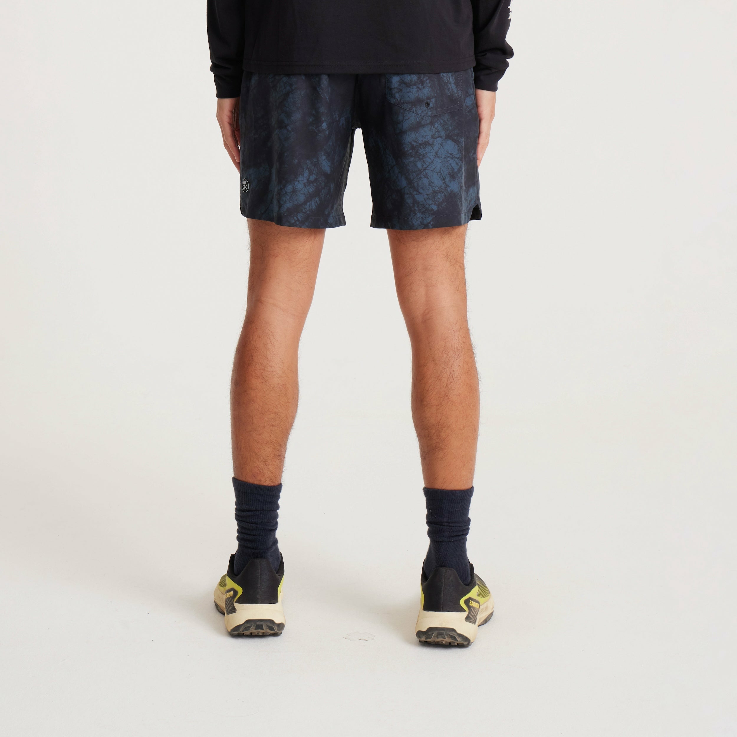 Serrano Active Stretch Shorts in Navy Tie Die