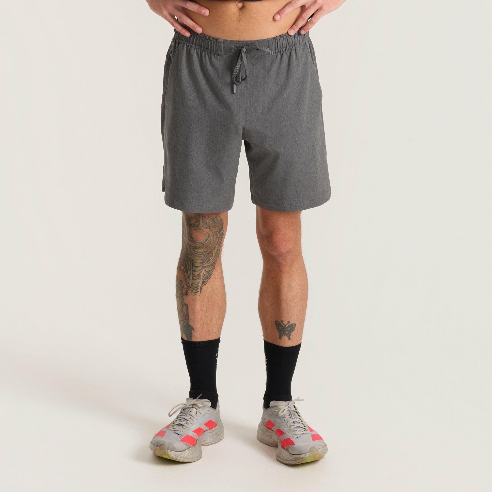 Serrano 7" Active Stretch Shorts in Charcoal Heather