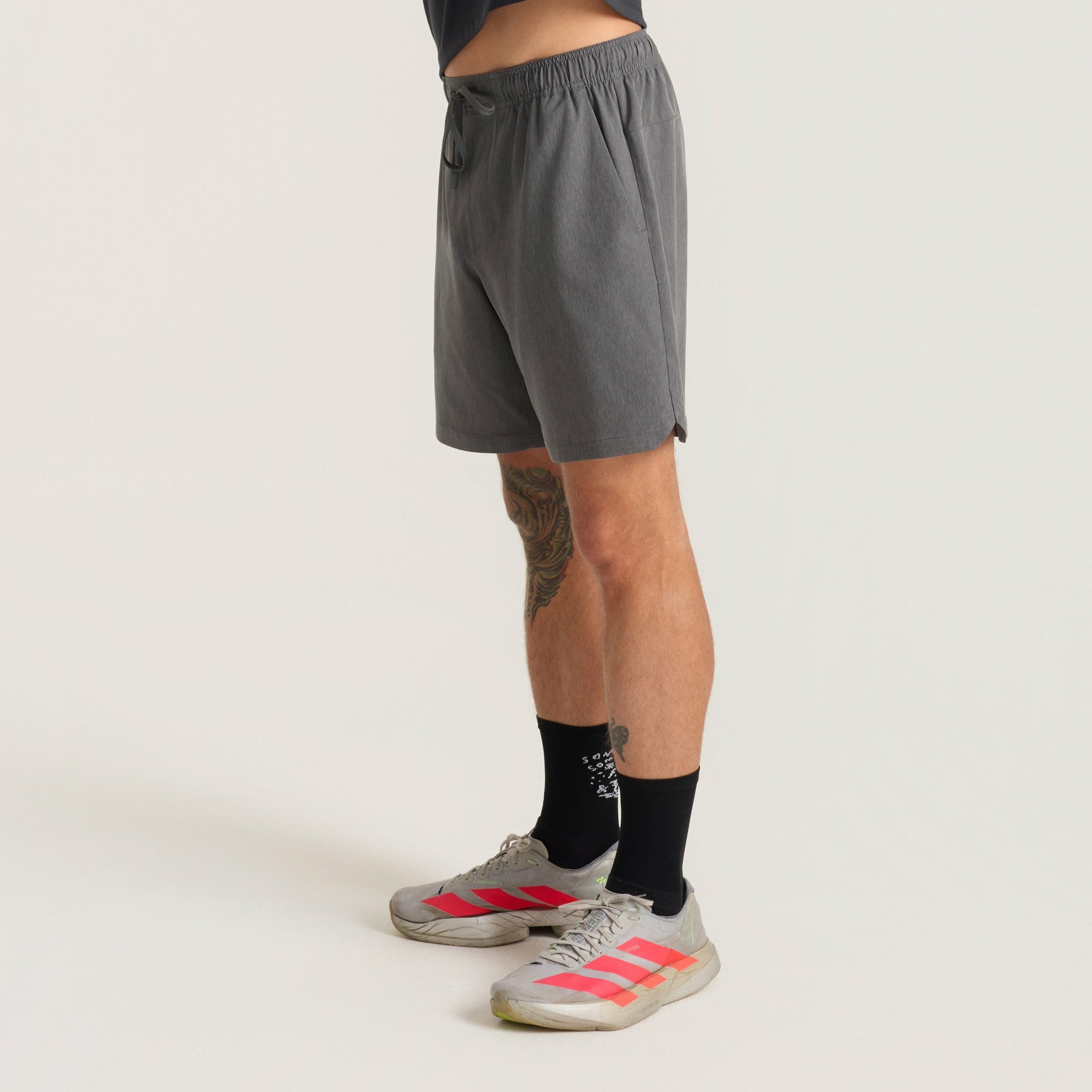 Serrano 7" Active Stretch Shorts in Charcoal Heather