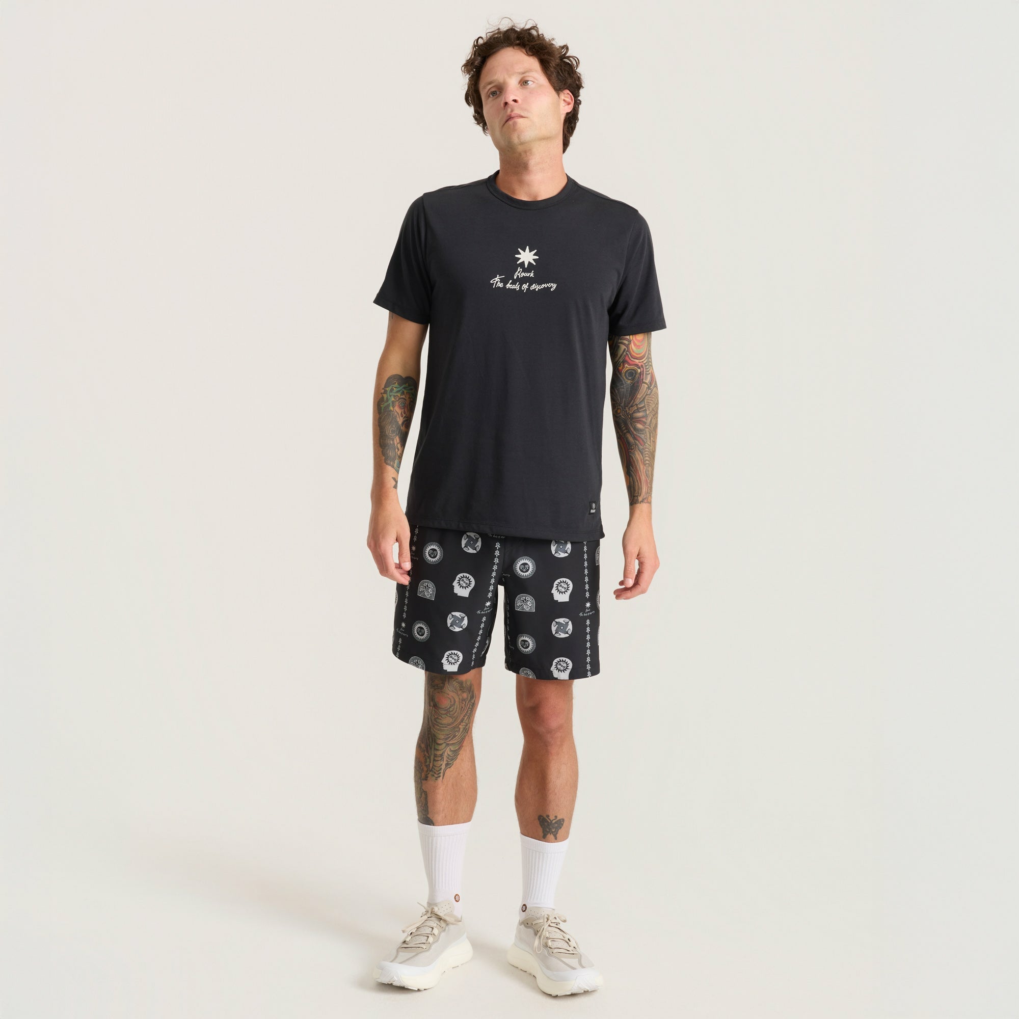 Serrano 7" Active Stretch Shorts in Black Print