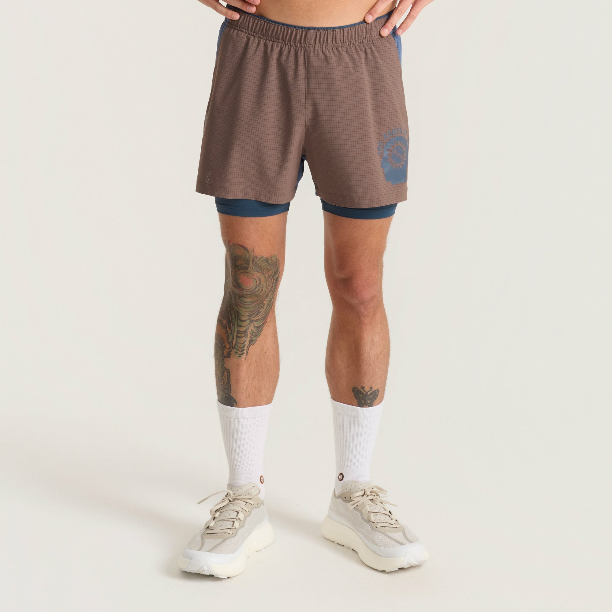 Bommer 3.5" Shorts in Faded Brown