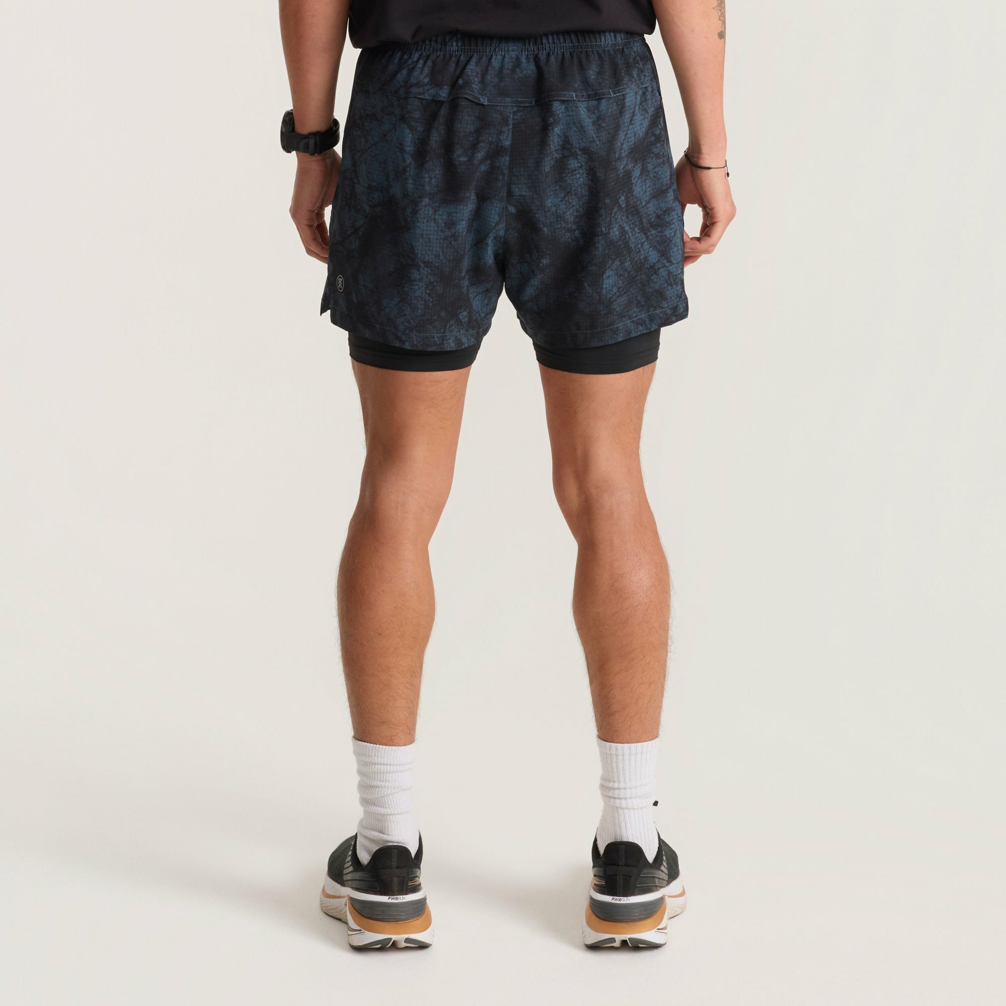 Bommer 3.5" Shorts in Navy Tie Dye