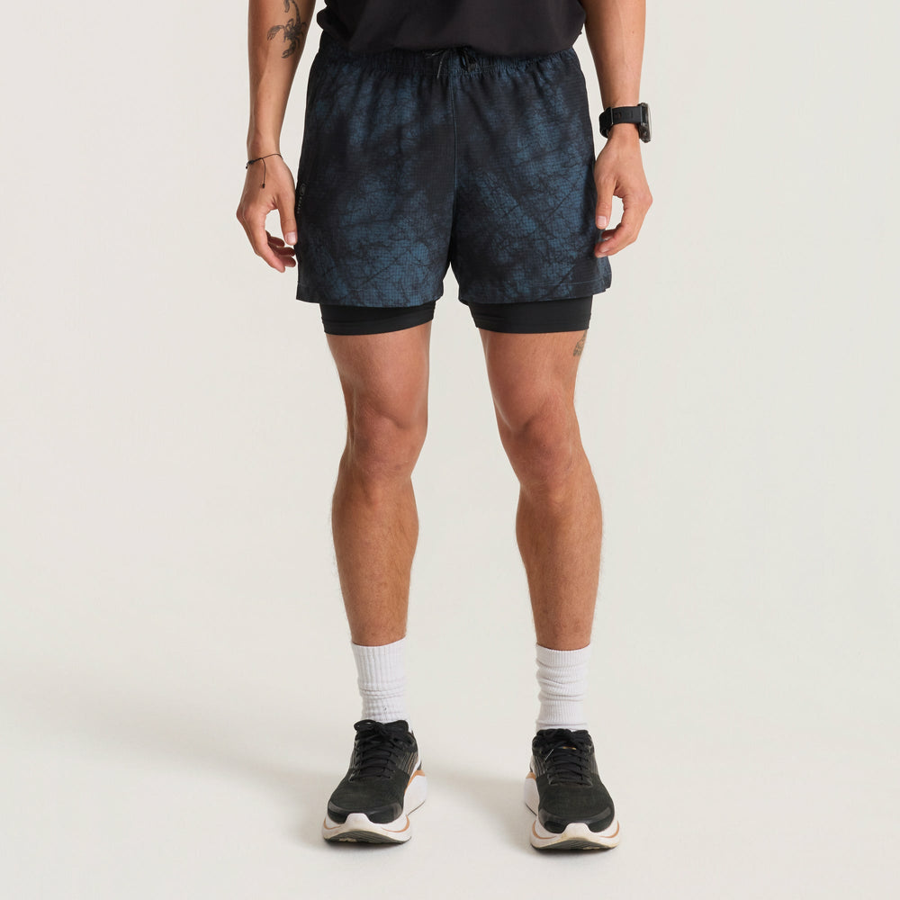 Bommer 3.5" Shorts in Navy Tie Dye