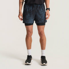Bommer 3.5" Shorts in Navy Tie Dye