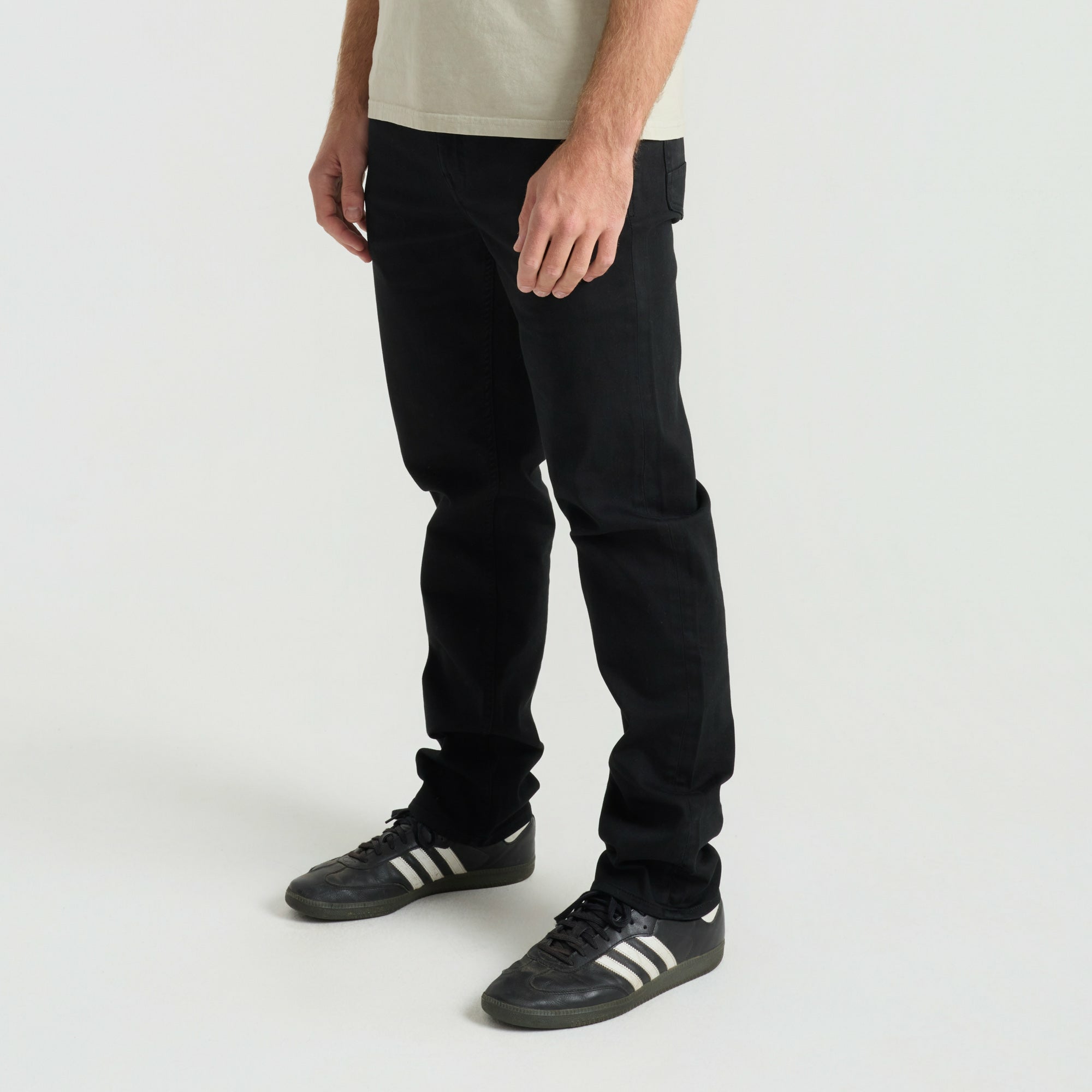 HWY 128 5-Pocket Broken Twill Denim in Black