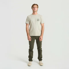 HWY 128 5-Pocket Broken Twill Denim in Military