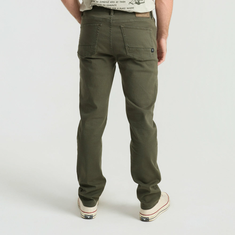 HWY 128 5-Pocket Broken Twill Denim in Military