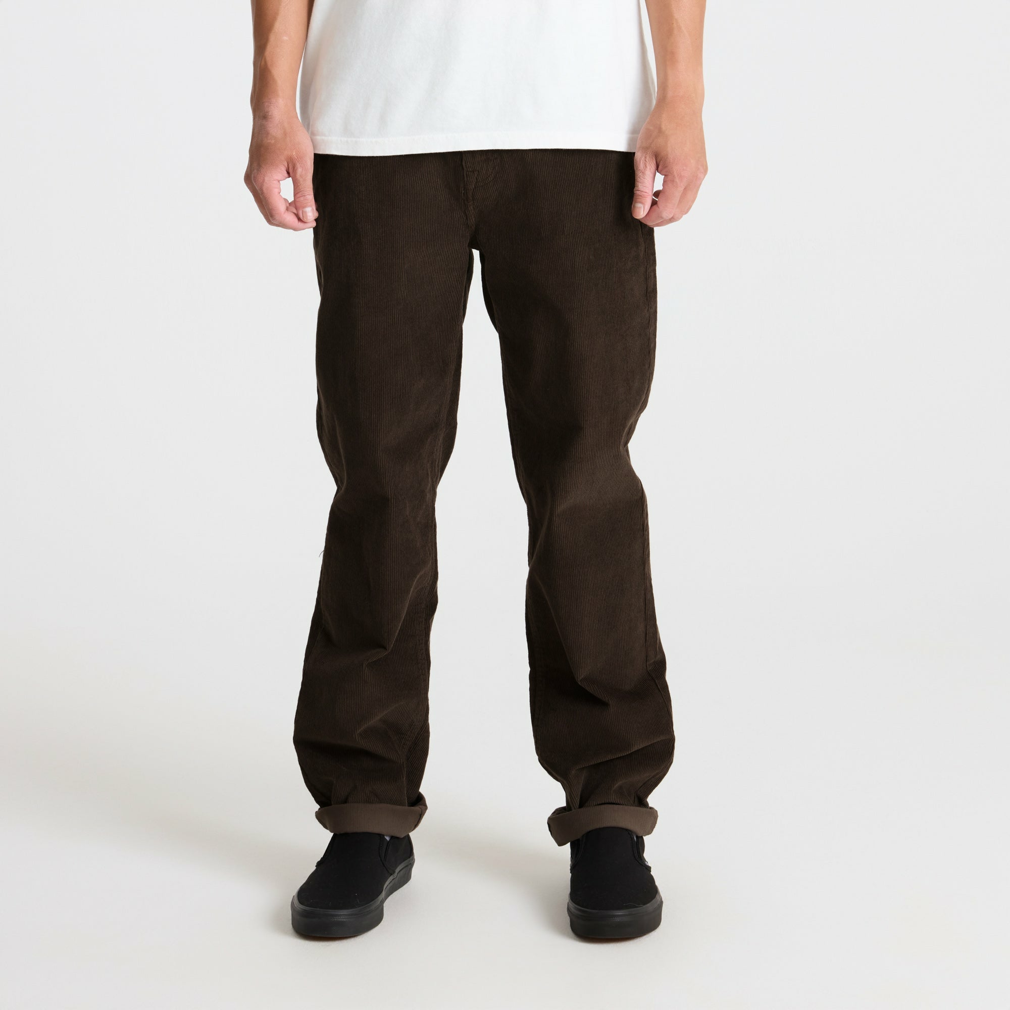 Hwy 128 Cord Denim in Dark Brown