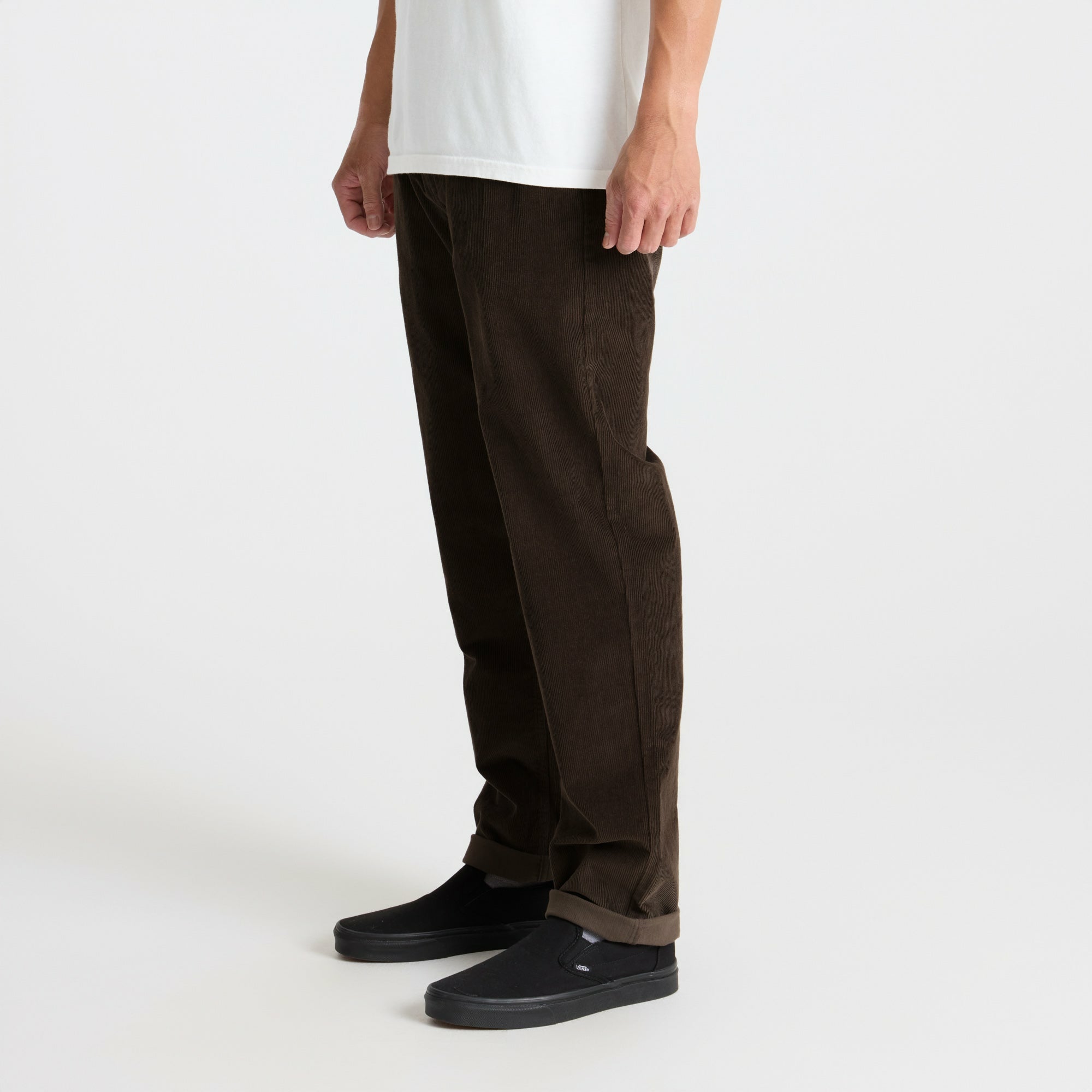 Hwy 128 Cord Denim in Dark Brown