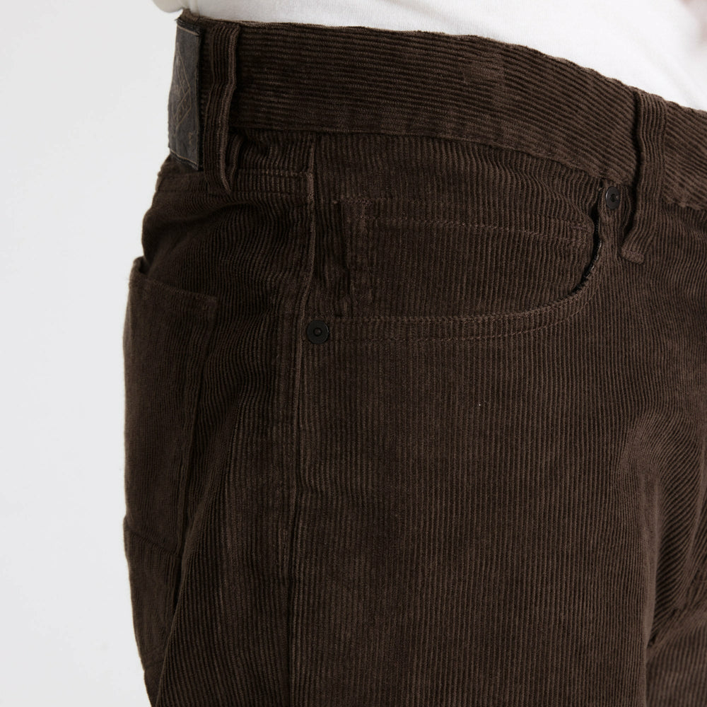 Hwy 128 Cord Denim in Dark Brown
