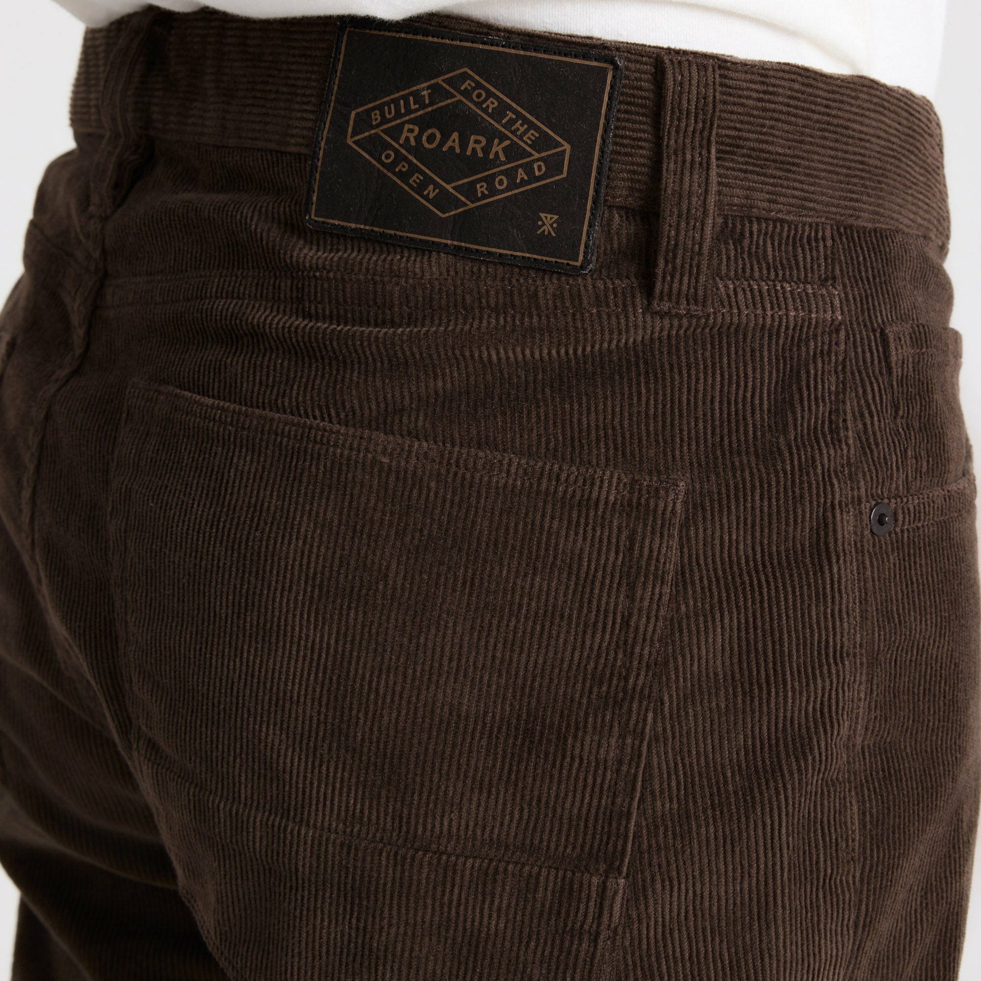 Hwy 128 Cord Denim in Dark Brown