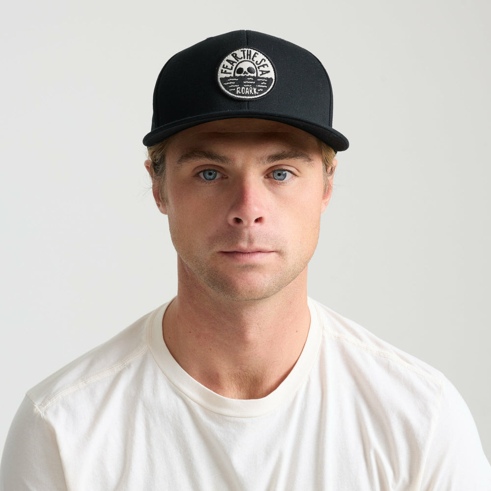 Fear The Sea Snapback Hat in Black