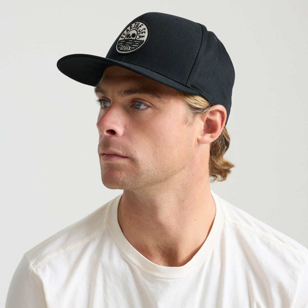 Fear The Sea Snapback Hat in Black