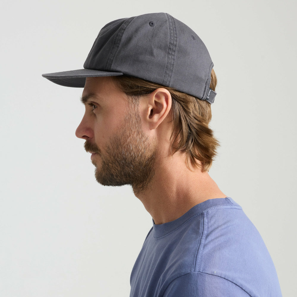 Made To Fade 6 Panel Strapback Hat in Washed Charcoal