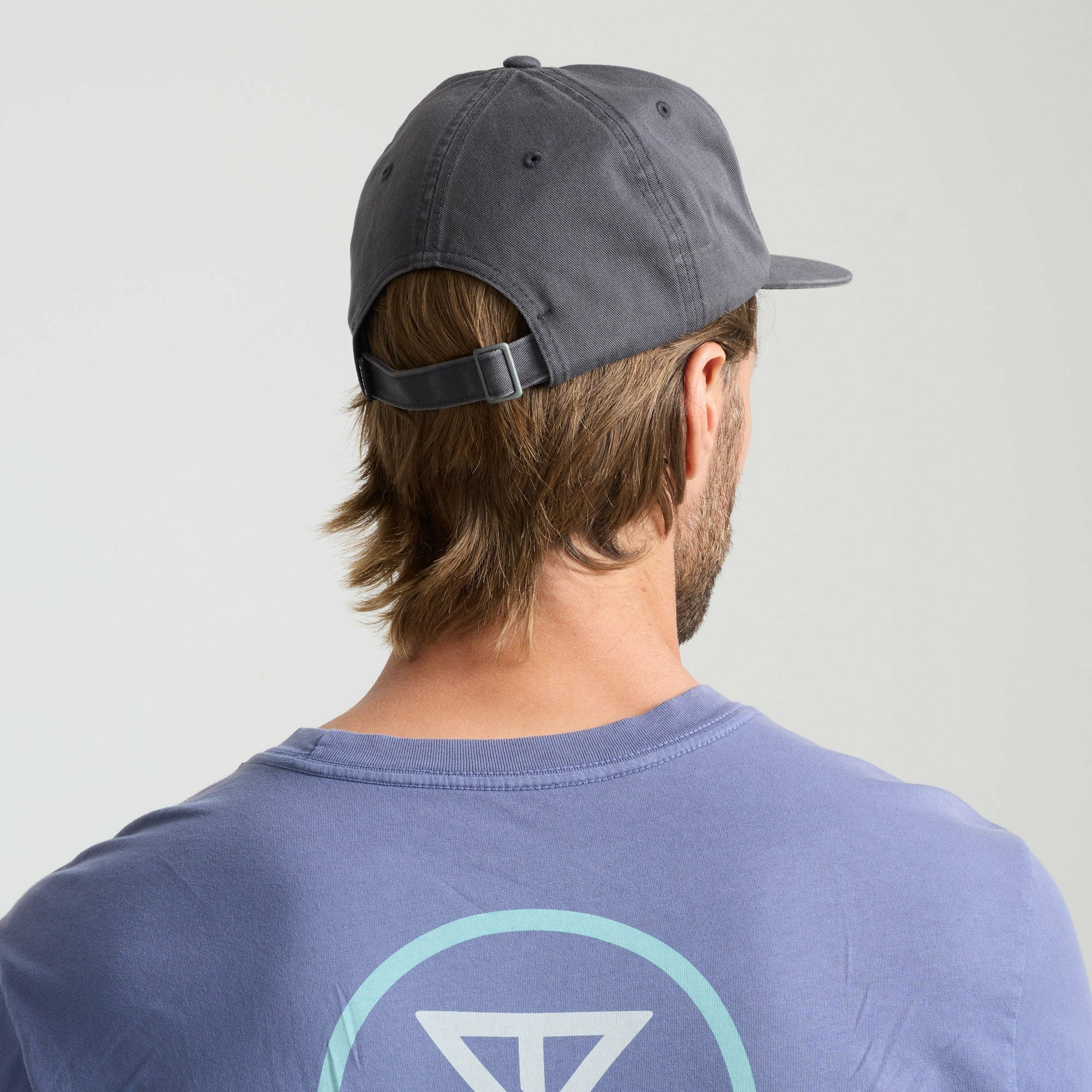 Made To Fade 6 Panel Strapback Hat in Washed Charcoal