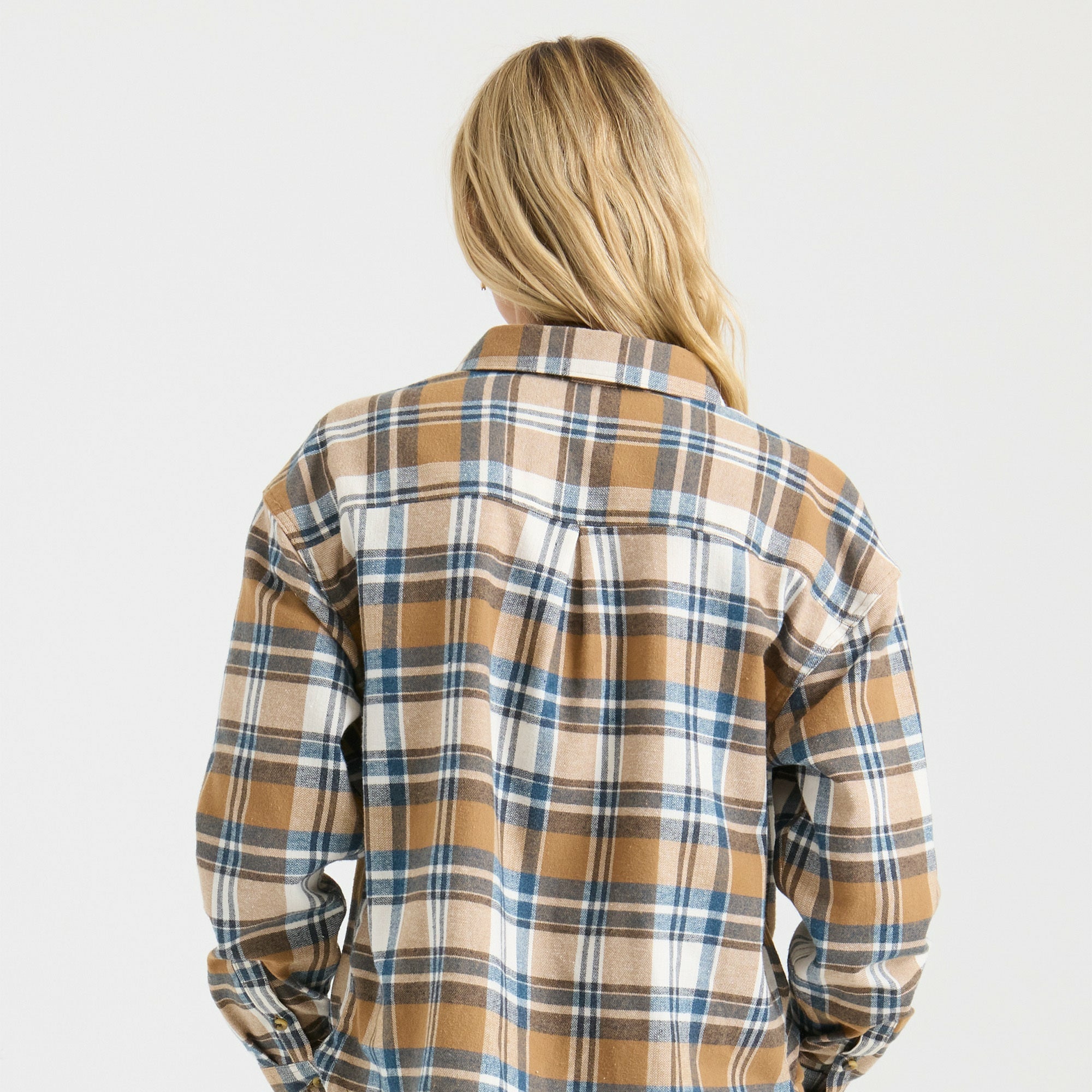 Amberley Light Long Sleeve Flannel in Dark Khaki