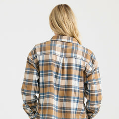 Amberley Light Long Sleeve Flannel in Dark Khaki