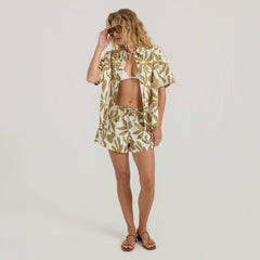 Costa Button Up Shirt in Dusty Olive