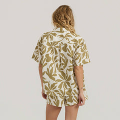Costa Button Up Shirt in Dusty Olive