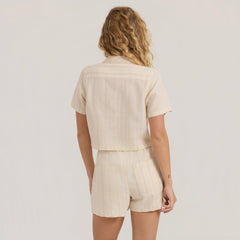 Crosswinds Camp Button Up Shirt in Unbleached