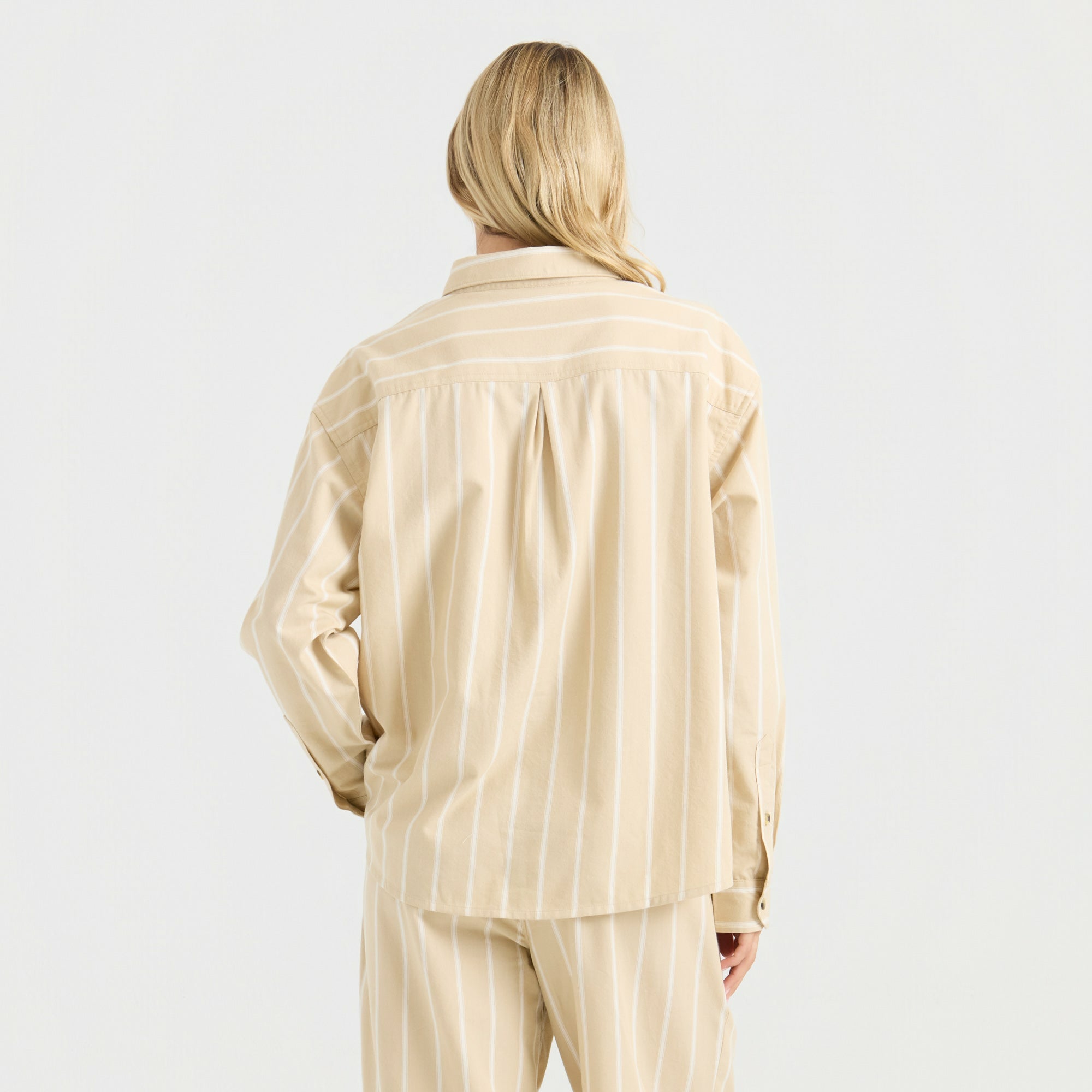 Costa Button Up Shirt in Sand
