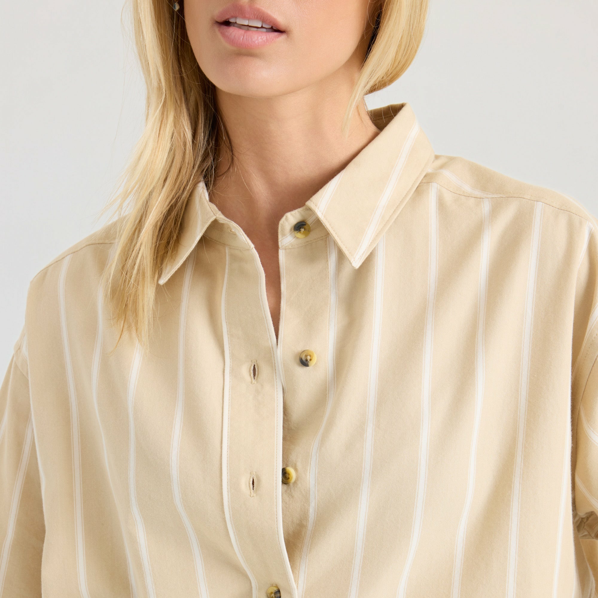 Costa Button Up Shirt in Sand
