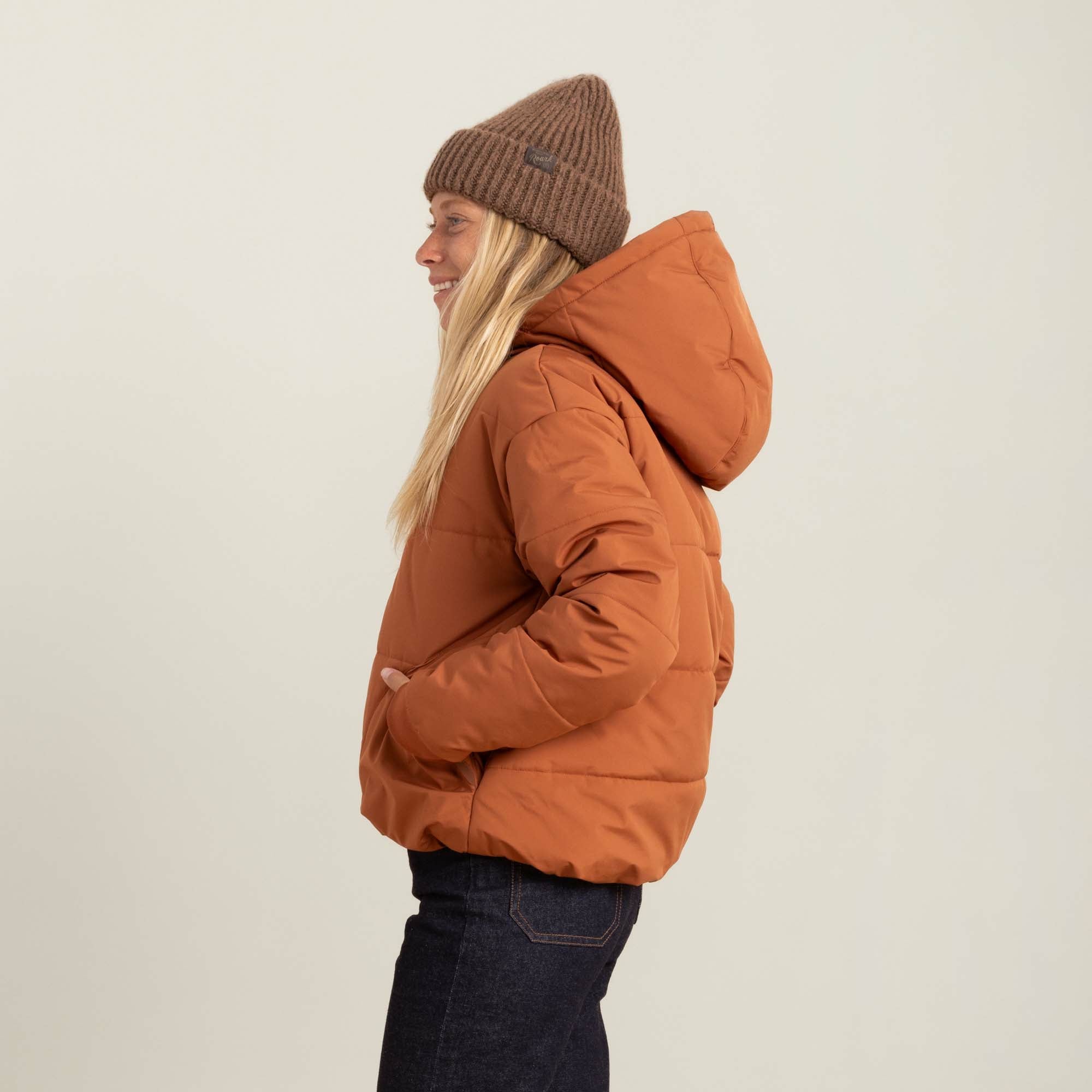 Roark Warm Puffer Jacket in Orange