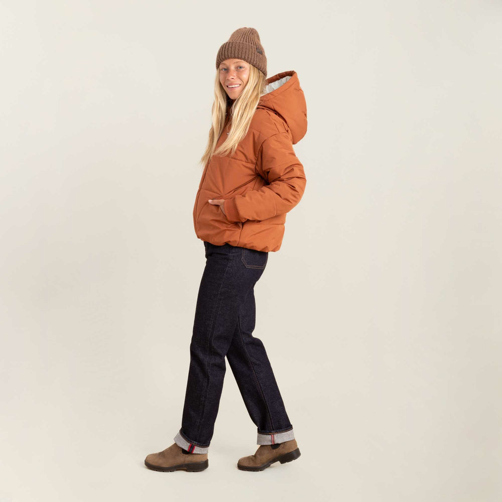 Roark Warm Puffer Jacket in Orange