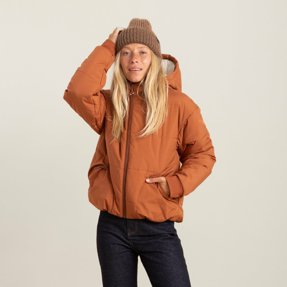 Roark Warm Puffer Jacket in Orange