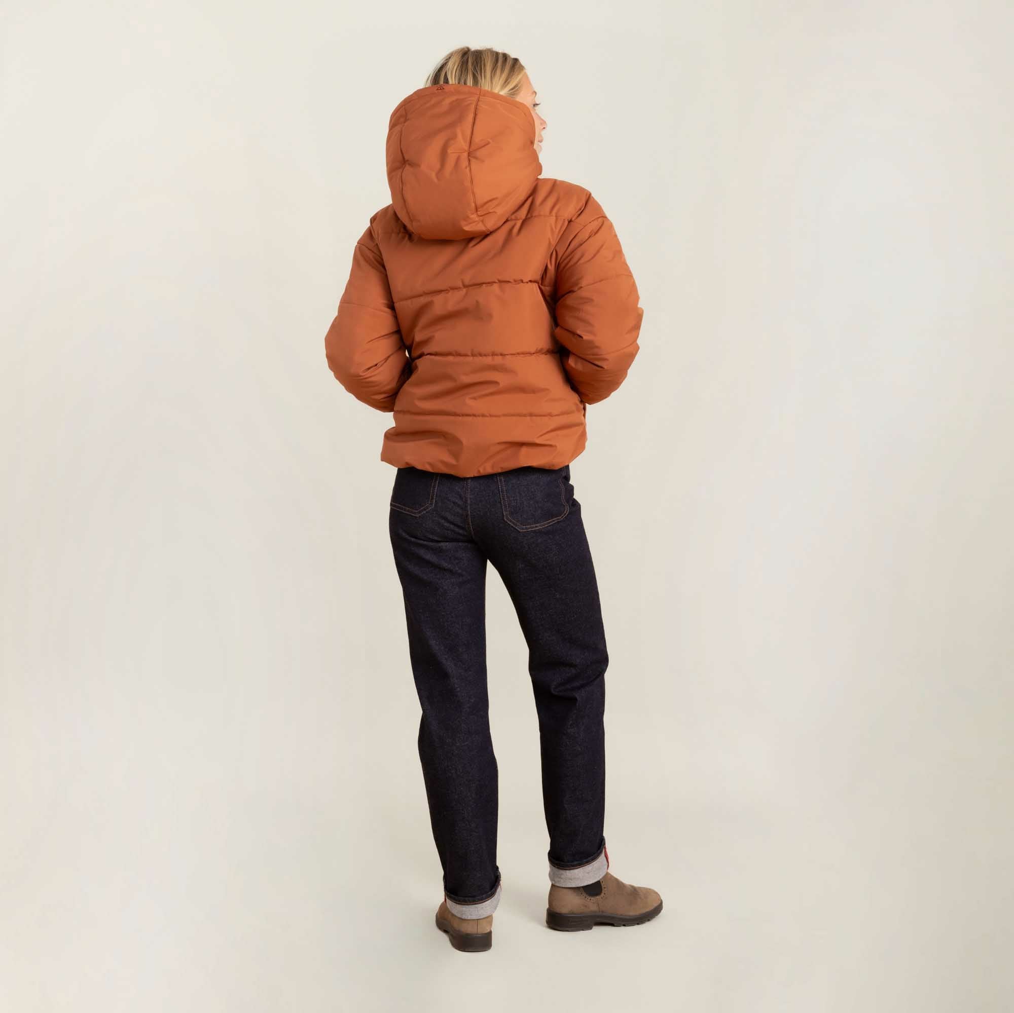 Roark Warm Puffer Jacket in Orange